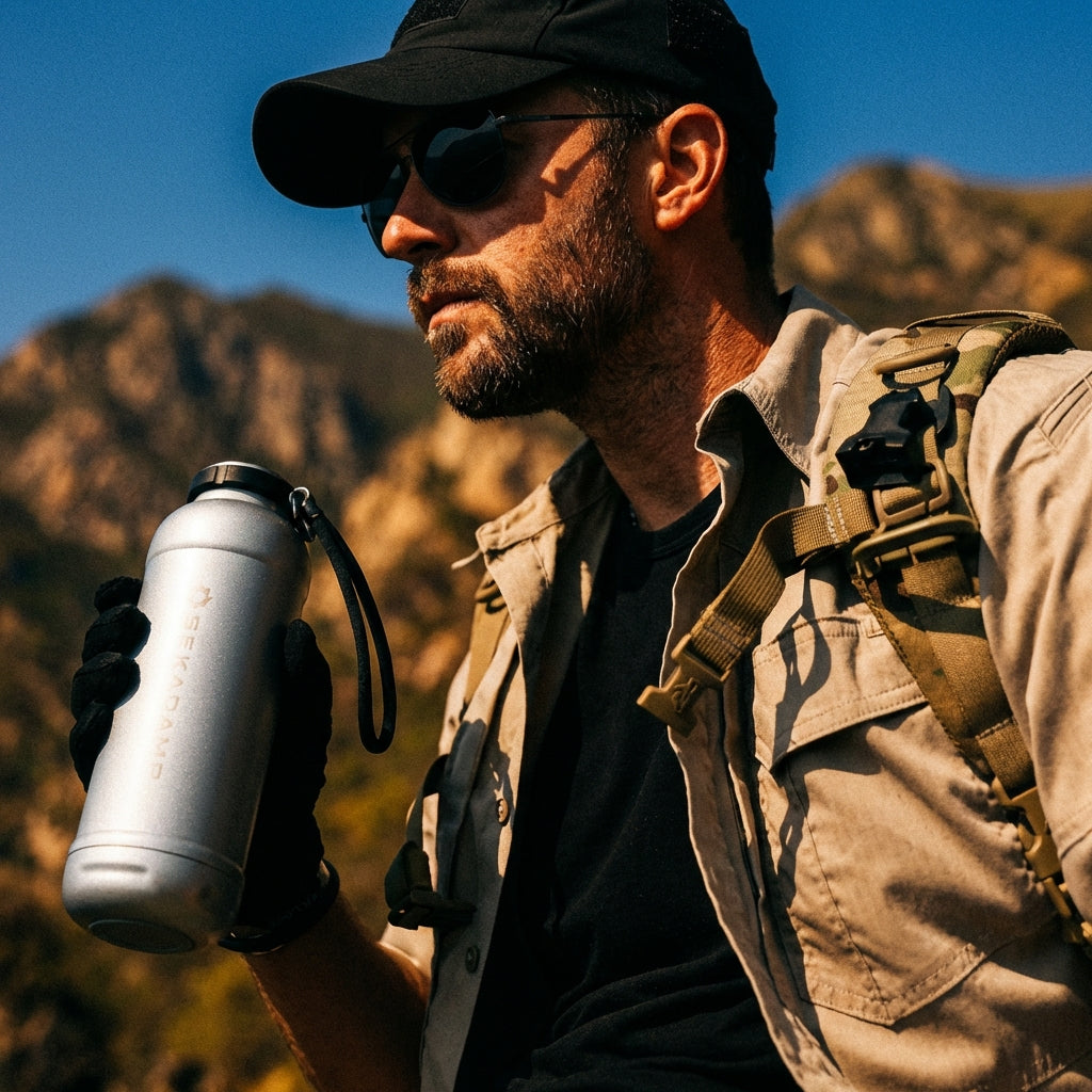 Outdoor-Compatible Vacuum Insulated Stainless Steel Bottle, 615ml (20.8oz)