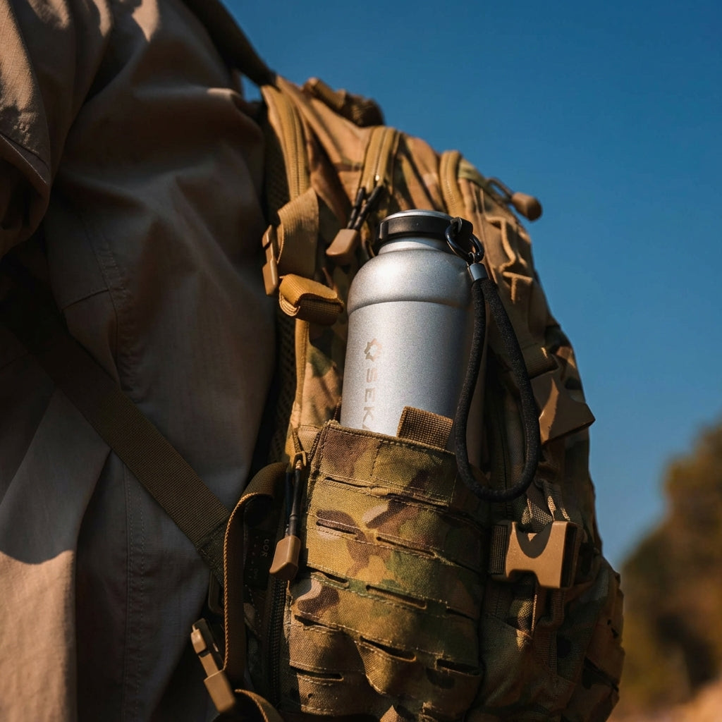 Outdoor-Compatible Vacuum Insulated Stainless Steel Bottle, 615ml (20.8oz)