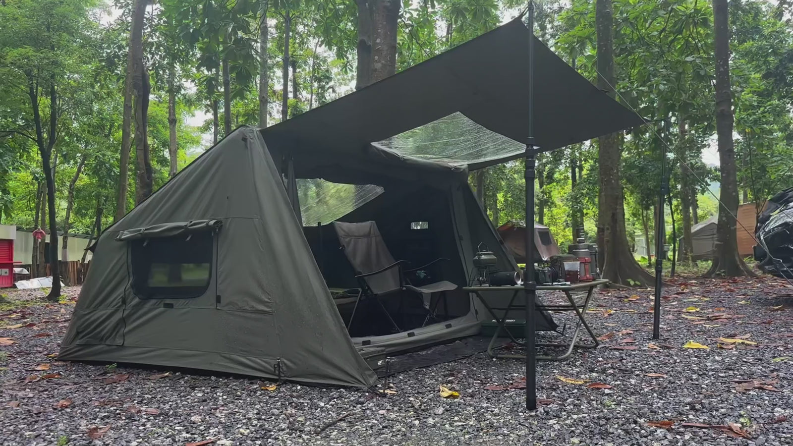 MINI BUNKER air tent — soft, comfortable cotton-blend interior